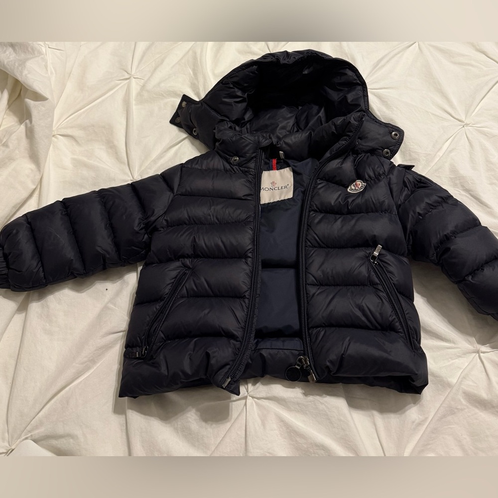 Moncler Unisex Jules Down Puffer Jacket - 18/24m Navy
